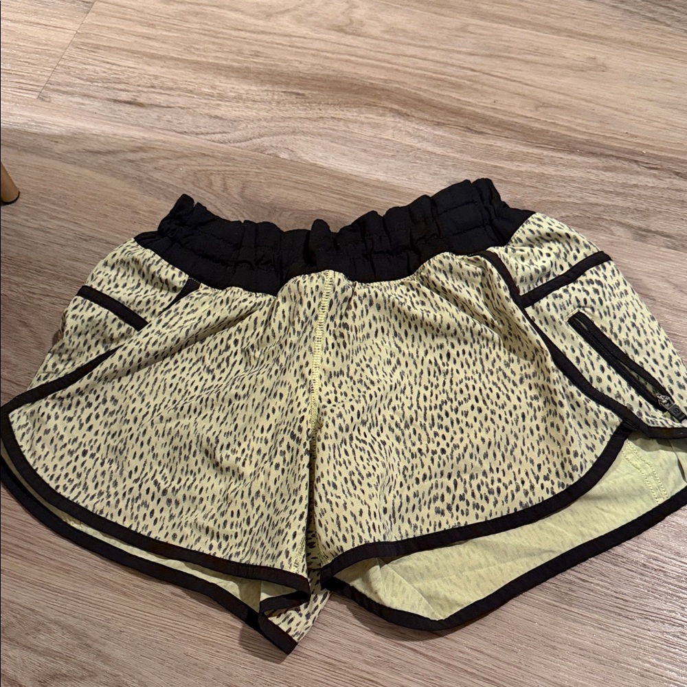 Lululemon Athletica Black and Yellow Athletic Shorts